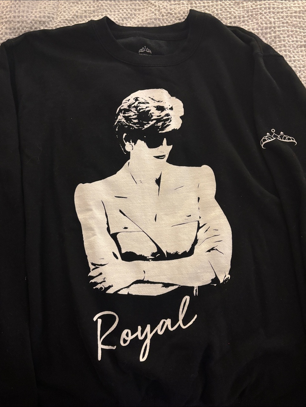 Princess Diana “Royal” Crewneck - Black